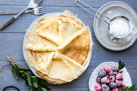Making Delicious Pancakes Food Background