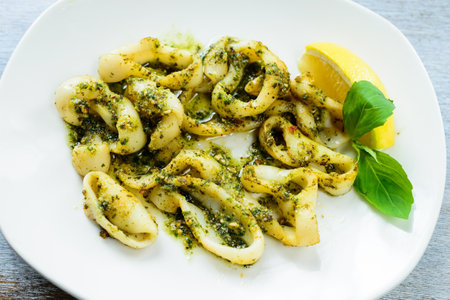 Squid Seafood Dinner Food Background