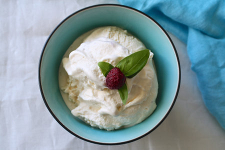 Bowl of Ice Cream Food Background