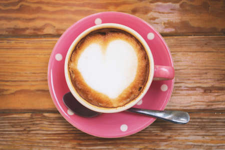 Delicious Pink Coffee Food Backgroundの写真素材