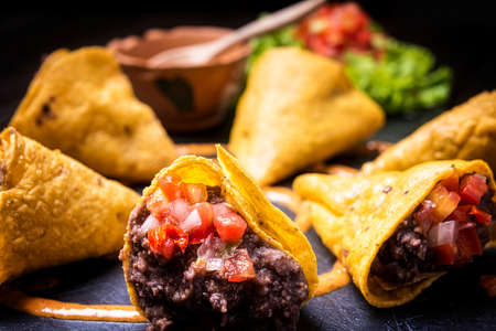 Mexican style tacosの写真素材