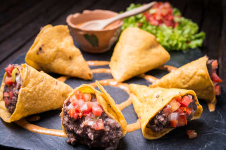 Mexican style tacosの写真素材