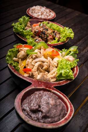 Mexican style chicken fajitasの写真素材