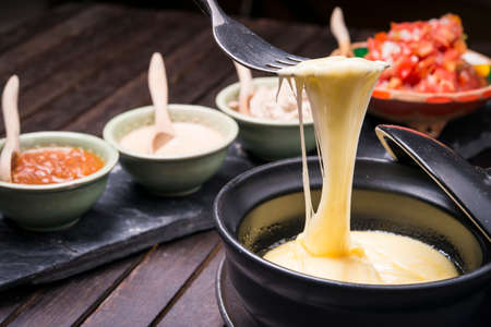 Mexican style dips and sauce salsaの写真素材