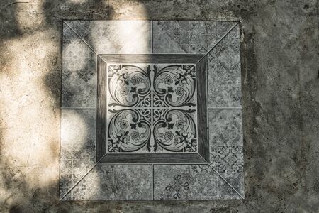 This unique photo shows a beautiful floor tile with a great arabian pattern!の写真素材