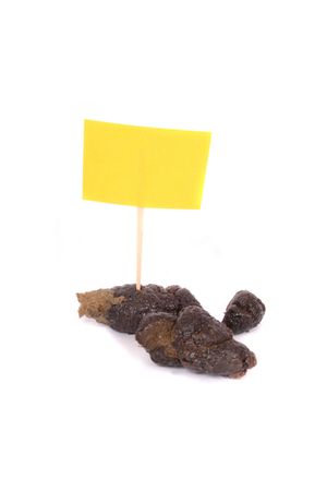 small poo with note