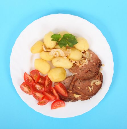 meat and potatoesの写真素材