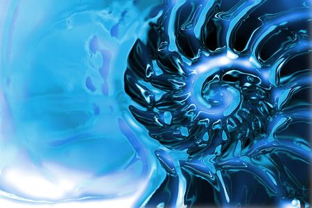 abstract blue water background generated by the computerの写真素材