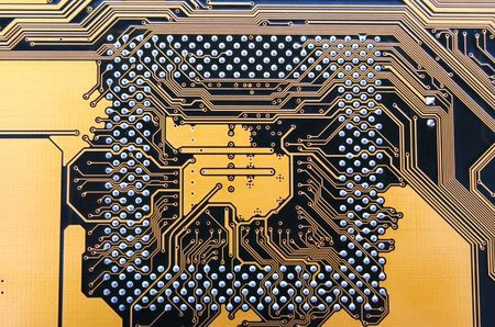 electronic circuit from motherboard as technological background 