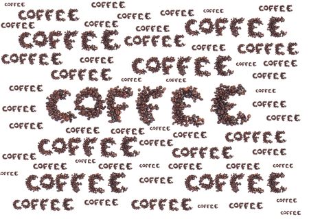 nice coffee background on the white backgroundの写真素材
