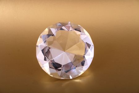 nice diamond on the golden background の写真素材