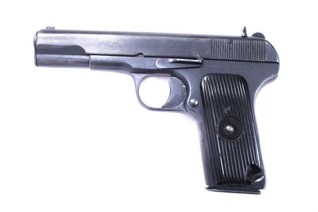 9mm weapon isolated on the white backgroundの写真素材
