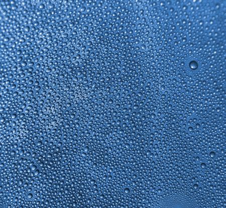 very nice and blue water drops textureの写真素材