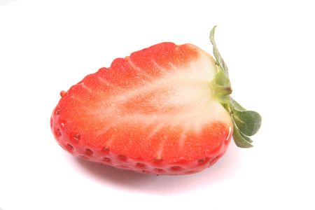red strawberry isolated on the white backgroundの写真素材
