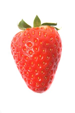 red strawberry isolated on the white backgroundの写真素材