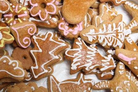 xmas homemade cookies from the czech republic の写真素材
