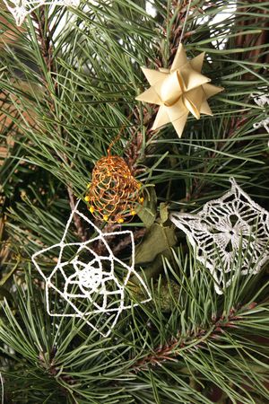detail of xmas tree as holiday backgroundの写真素材