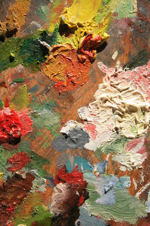 abstract muliticolor background from the old paletteの写真素材