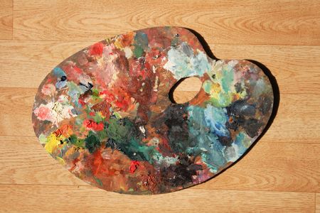 abstract muliticolor background with the old paletteの写真素材