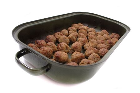meat balls from my kitchen isolated on the white backgroundの写真素材
