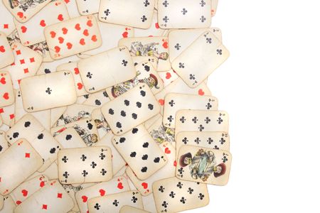 very nice old play cards as casino backgroundのeditorial素材