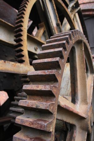 steel machine wheel as nice technological backgroundの写真素材