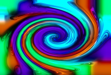 abstract color twirl background generated by the computerの写真素材