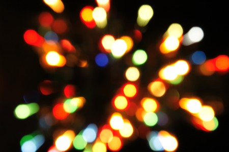 xmas atmosphere from the color lights as backgroundの写真素材