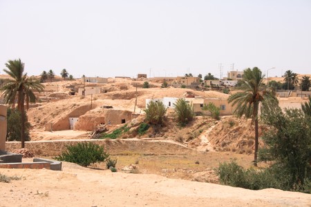 very old desert city in the tunisia の写真素材