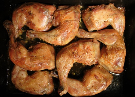 grilled chicken leg as very nice food backgroundの写真素材