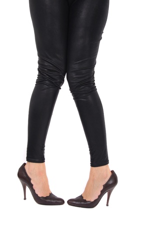 woman legs isolated on the white backgroundの写真素材