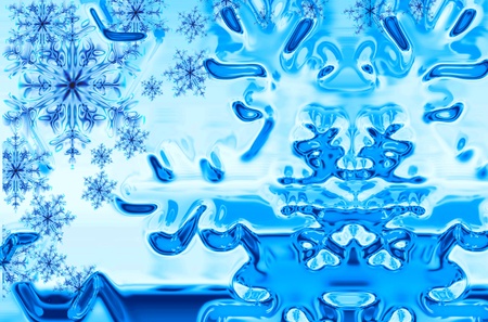 very nice christmas background with snow flakes の写真素材