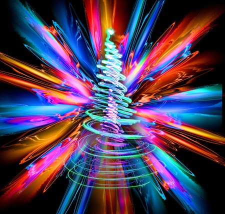 christmas tree as very nice holiday backgroundの写真素材