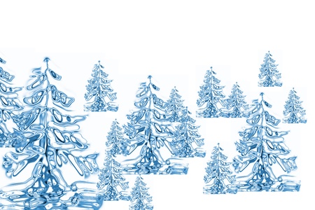 landscape with treeses in the snow as christmas backgroundの写真素材