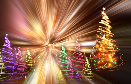 christmas forest as very nice holiday background の写真素材