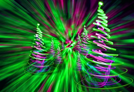 christmas forest as very nice holiday background の写真素材