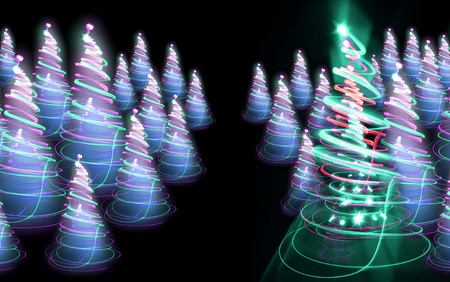 christmas forest as very nice holiday background の写真素材