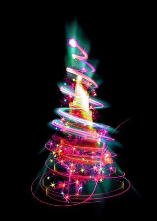 christmas tree as very nice holiday background の写真素材