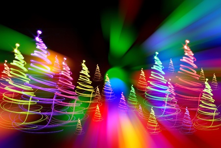 christmas forest as very nice holiday background の写真素材