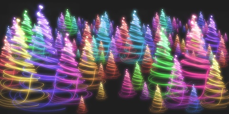 christmas forest as very nice holiday background の写真素材