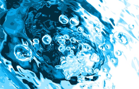 water texture with oxygen as nice blue backgroundのイラスト素材