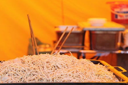 fresh china noodles as nice food backgroundの写真素材