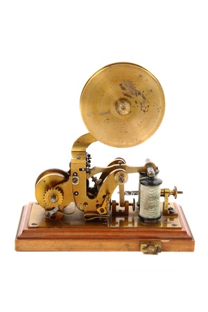 old telegraph isolated on the white backgroundの写真素材