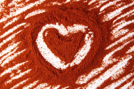 valentine heart from the hot red spiceの写真素材