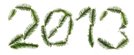 easy christmas 2013  isolated on the white backgroundの写真素材