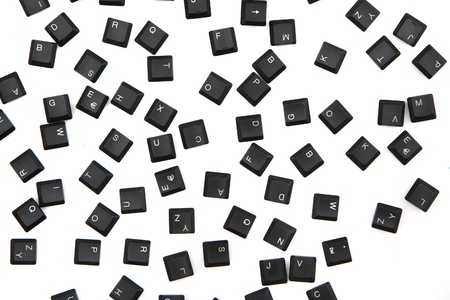 chaos background from alphabet, signs, numbers, keyboard keys の写真素材