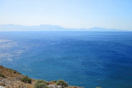 Greece sea in the hot summer from Kos Islandの写真素材