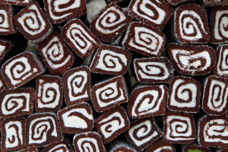 coconut dessert rolls as nice sweet backgrounds