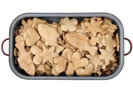 czech christmas cookies isolated on the white background