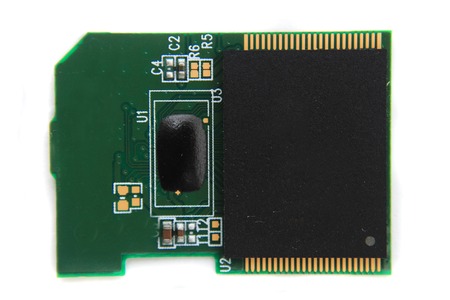 inside of SD card isolated on the white background